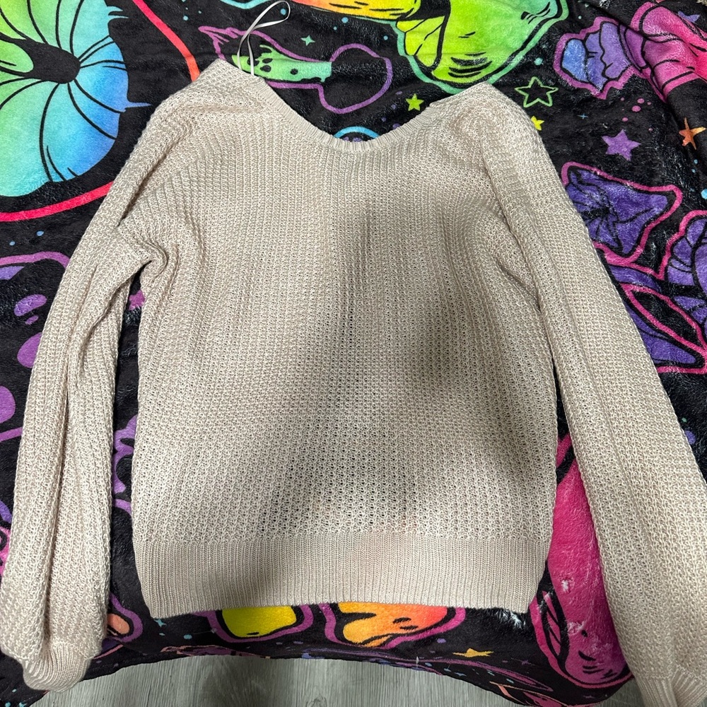 Light pink sweater, size large